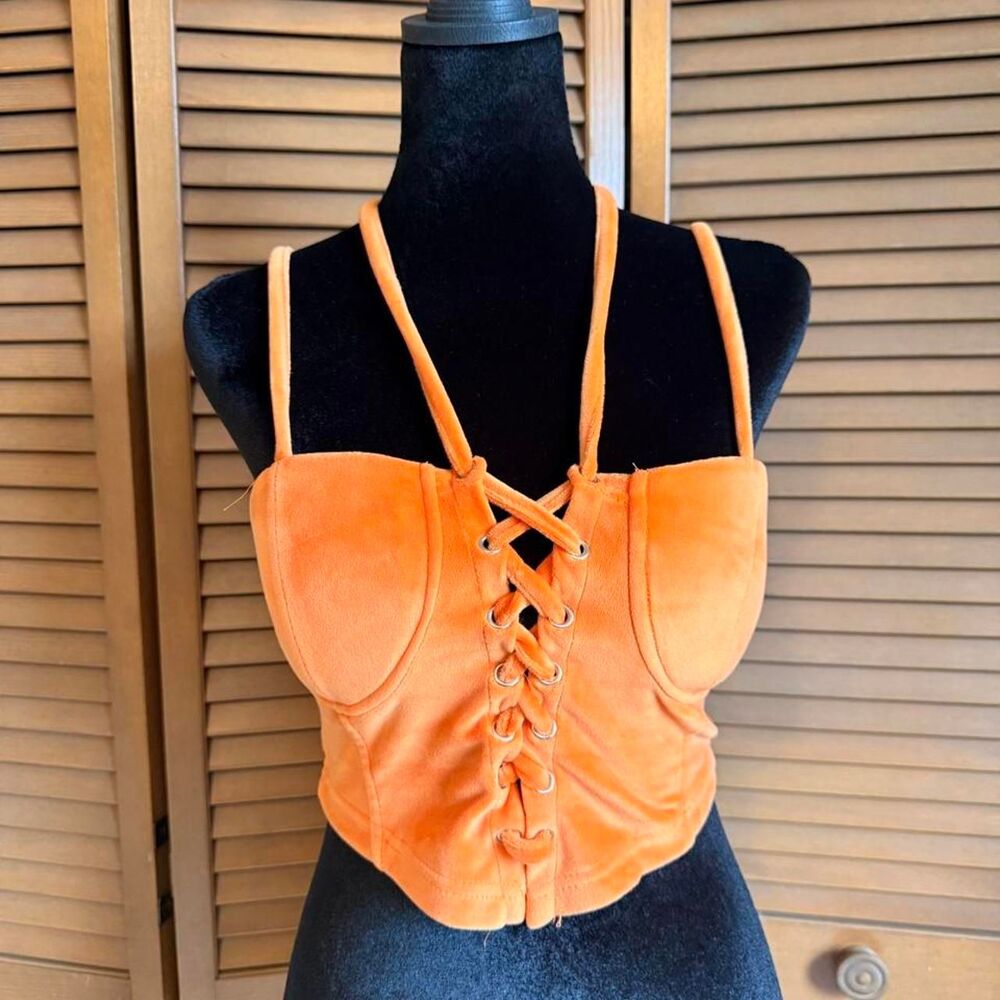 Unbranded Women's Orange and Tan Corset